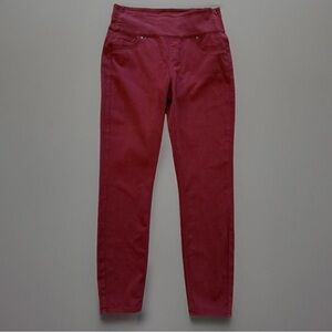 Spanx Denim Pants XL Womens Brick Red Solace Leggings High Rise Stretch Slimming